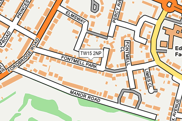 TW15 2NP map - OS OpenMap – Local (Ordnance Survey)