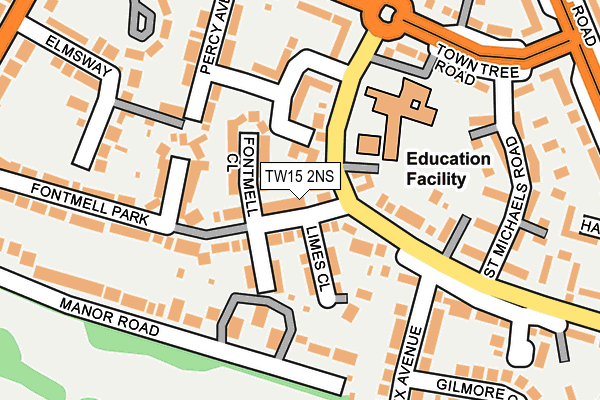 TW15 2NS map - OS OpenMap – Local (Ordnance Survey)