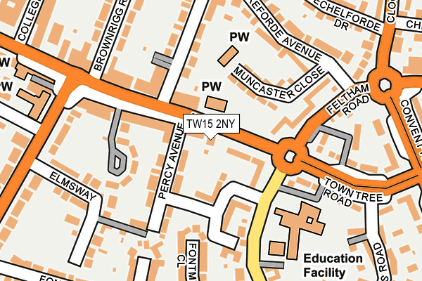 TW15 2NY map - OS OpenMap – Local (Ordnance Survey)