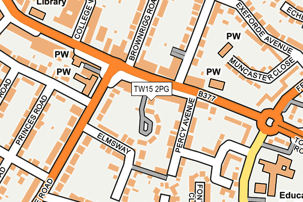 TW15 2PG map - OS OpenMap – Local (Ordnance Survey)