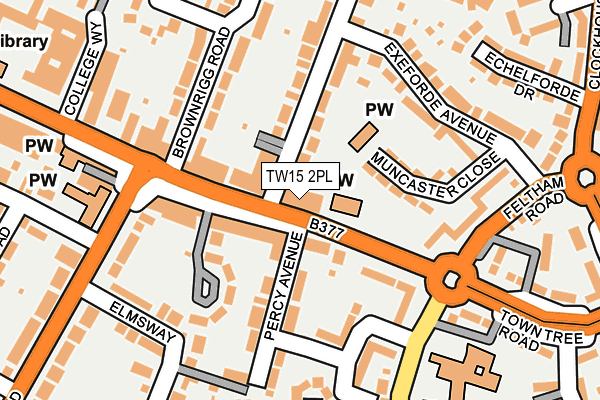 TW15 2PL map - OS OpenMap – Local (Ordnance Survey)