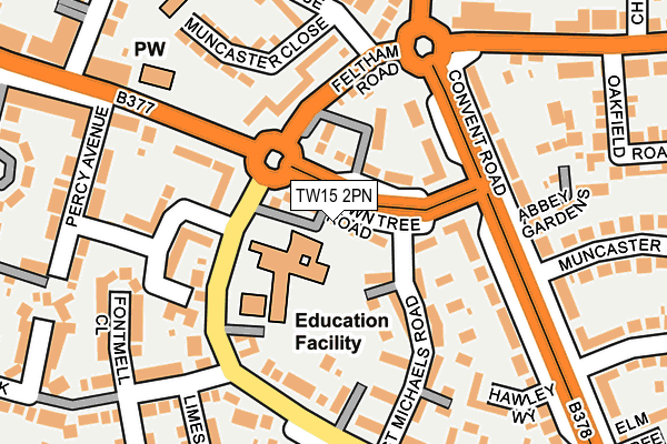 TW15 2PN map - OS OpenMap – Local (Ordnance Survey)