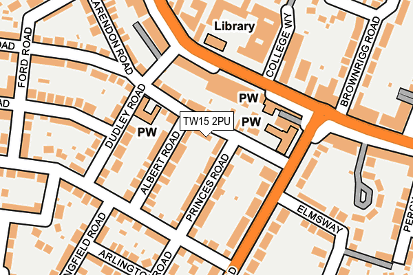 TW15 2PU map - OS OpenMap – Local (Ordnance Survey)
