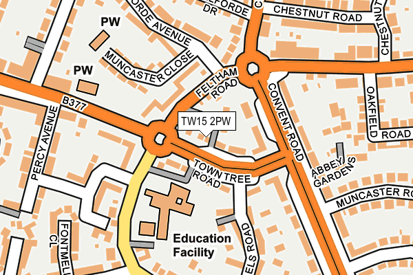 TW15 2PW map - OS OpenMap – Local (Ordnance Survey)
