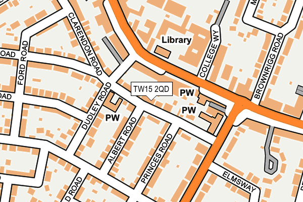 TW15 2QD map - OS OpenMap – Local (Ordnance Survey)