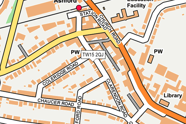 TW15 2QJ map - OS OpenMap – Local (Ordnance Survey)