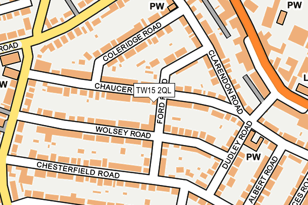 TW15 2QL map - OS OpenMap – Local (Ordnance Survey)