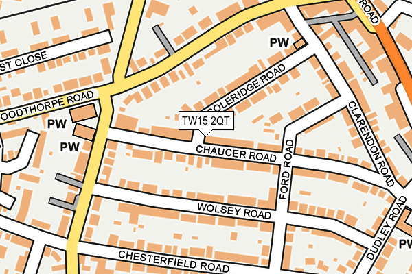 TW15 2QT map - OS OpenMap – Local (Ordnance Survey)