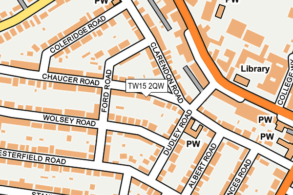 TW15 2QW map - OS OpenMap – Local (Ordnance Survey)