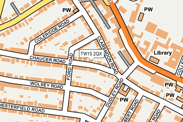TW15 2QX map - OS OpenMap – Local (Ordnance Survey)