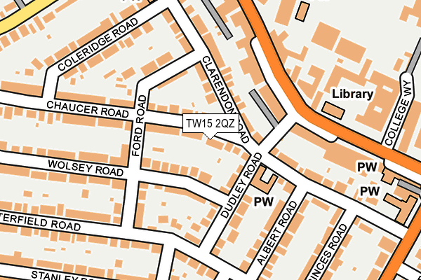 TW15 2QZ map - OS OpenMap – Local (Ordnance Survey)