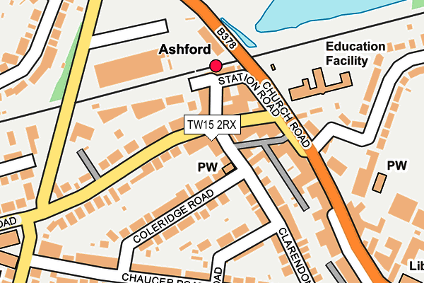 TW15 2RX map - OS OpenMap – Local (Ordnance Survey)