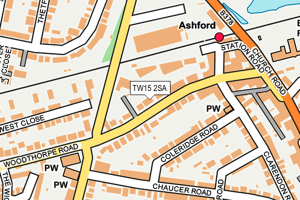 TW15 2SA map - OS OpenMap – Local (Ordnance Survey)