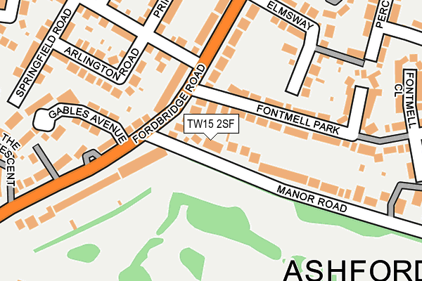 TW15 2SF map - OS OpenMap – Local (Ordnance Survey)