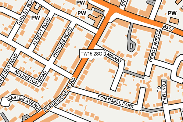 TW15 2SG map - OS OpenMap – Local (Ordnance Survey)