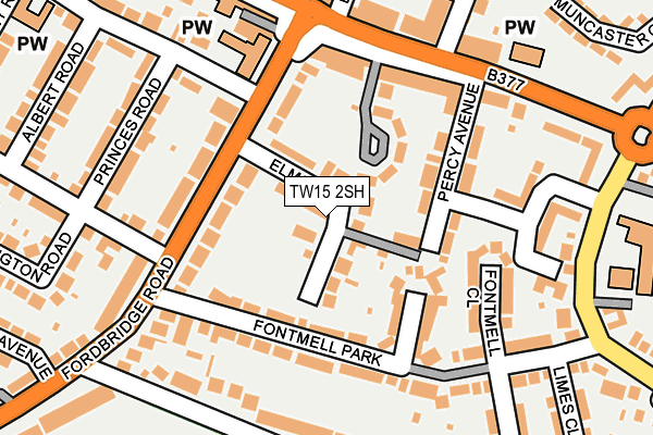 TW15 2SH map - OS OpenMap – Local (Ordnance Survey)