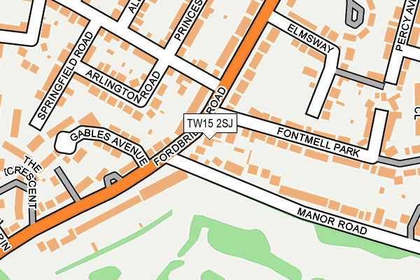 TW15 2SJ map - OS OpenMap – Local (Ordnance Survey)