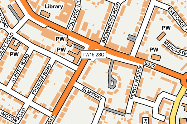 TW15 2SQ map - OS OpenMap – Local (Ordnance Survey)