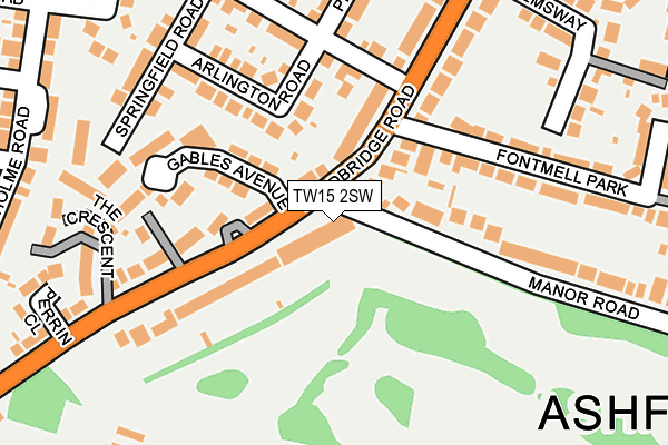 TW15 2SW map - OS OpenMap – Local (Ordnance Survey)