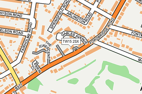 TW15 2SX map - OS OpenMap – Local (Ordnance Survey)