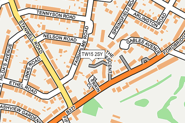 TW15 2SY map - OS OpenMap – Local (Ordnance Survey)