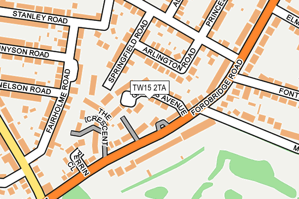 TW15 2TA map - OS OpenMap – Local (Ordnance Survey)