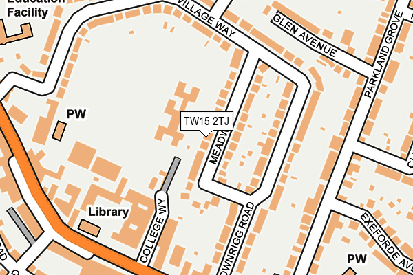 TW15 2TJ map - OS OpenMap – Local (Ordnance Survey)