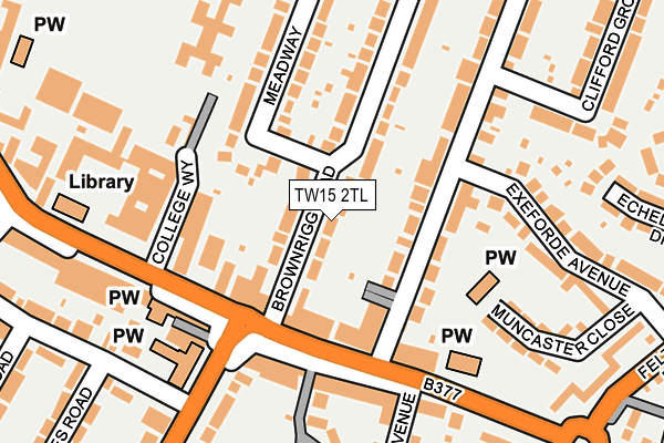 TW15 2TL map - OS OpenMap – Local (Ordnance Survey)