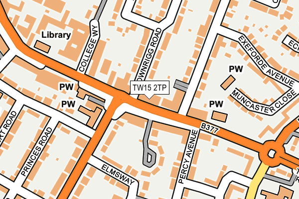 TW15 2TP map - OS OpenMap – Local (Ordnance Survey)