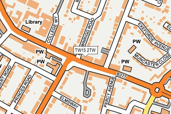 TW15 2TW map - OS OpenMap – Local (Ordnance Survey)
