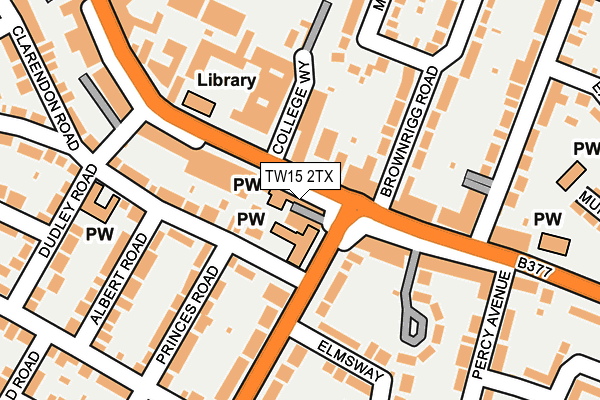 TW15 2TX map - OS OpenMap – Local (Ordnance Survey)