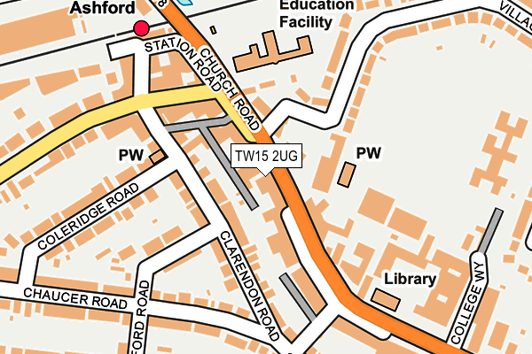 TW15 2UG map - OS OpenMap – Local (Ordnance Survey)
