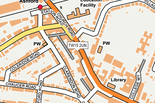 TW15 2UN map - OS OpenMap – Local (Ordnance Survey)