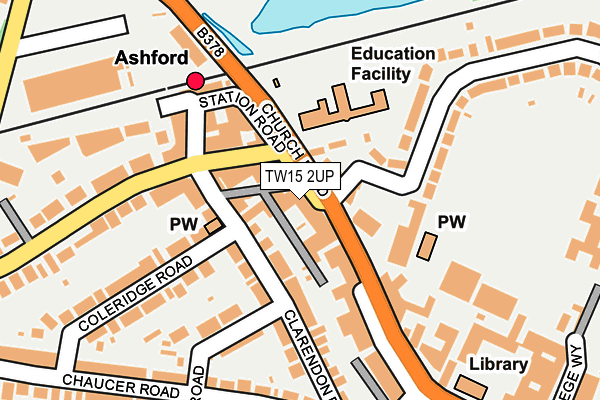 TW15 2UP map - OS OpenMap – Local (Ordnance Survey)