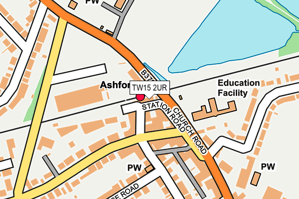 TW15 2UR map - OS OpenMap – Local (Ordnance Survey)