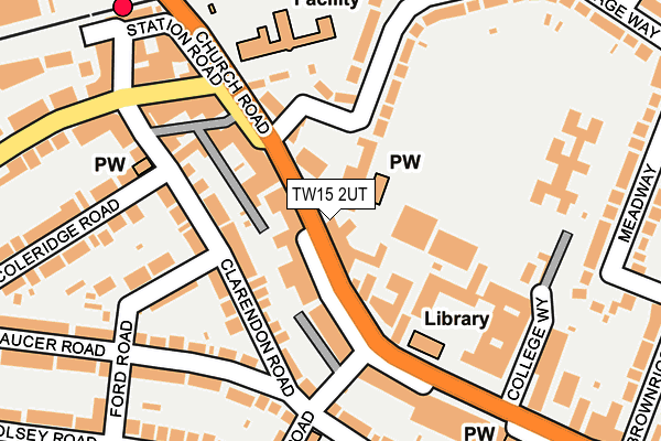 TW15 2UT map - OS OpenMap – Local (Ordnance Survey)