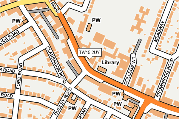 TW15 2UY map - OS OpenMap – Local (Ordnance Survey)