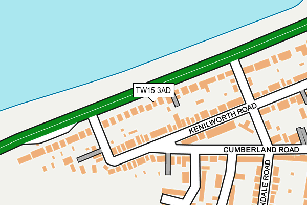 TW15 3AD map - OS OpenMap – Local (Ordnance Survey)