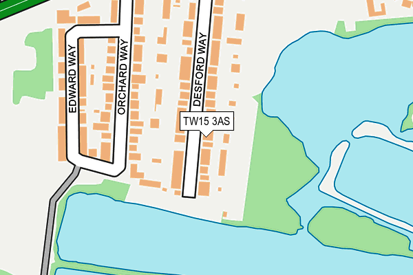TW15 3AS map - OS OpenMap – Local (Ordnance Survey)