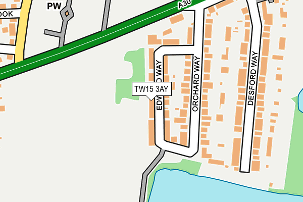 TW15 3AY map - OS OpenMap – Local (Ordnance Survey)