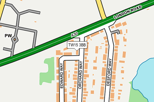 TW15 3BB map - OS OpenMap – Local (Ordnance Survey)