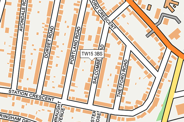TW15 3BS map - OS OpenMap – Local (Ordnance Survey)