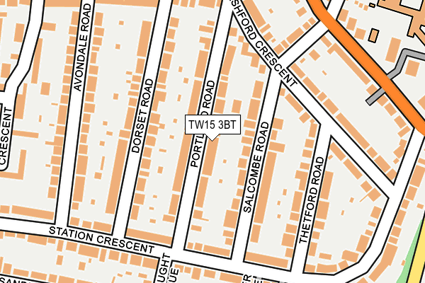 TW15 3BT map - OS OpenMap – Local (Ordnance Survey)