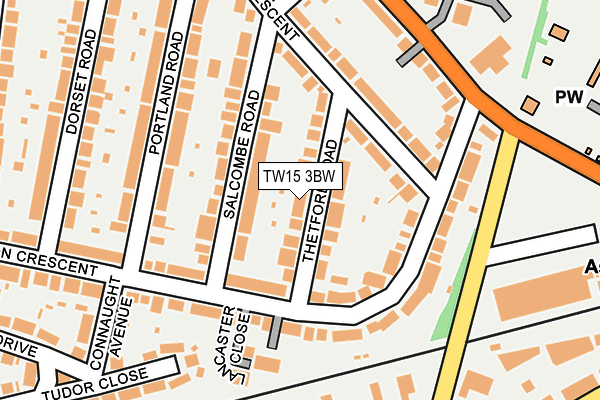 TW15 3BW map - OS OpenMap – Local (Ordnance Survey)