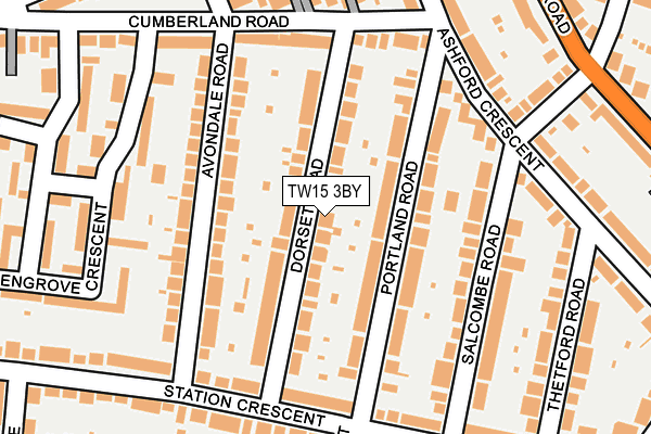 TW15 3BY map - OS OpenMap – Local (Ordnance Survey)