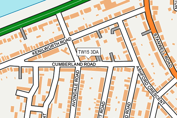TW15 3DA map - OS OpenMap – Local (Ordnance Survey)