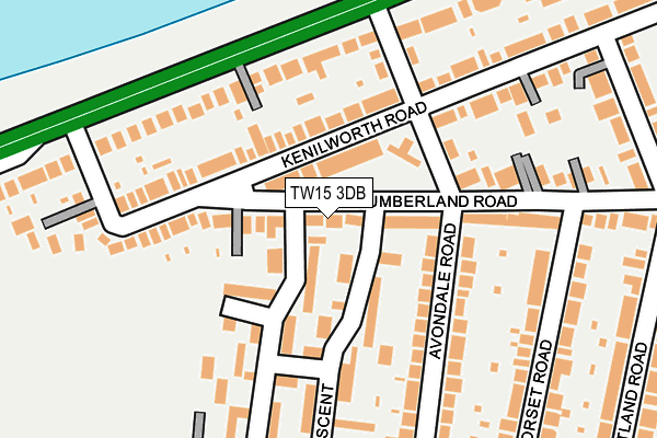 TW15 3DB map - OS OpenMap – Local (Ordnance Survey)