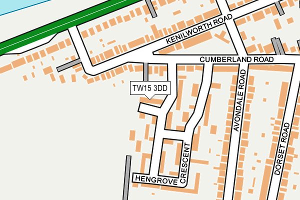 TW15 3DD map - OS OpenMap – Local (Ordnance Survey)