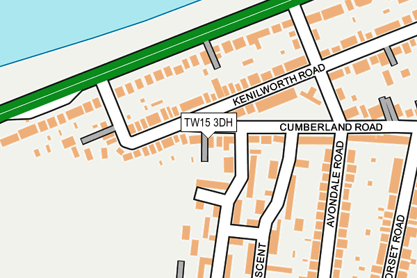 TW15 3DH map - OS OpenMap – Local (Ordnance Survey)