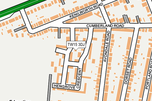 TW15 3DJ map - OS OpenMap – Local (Ordnance Survey)